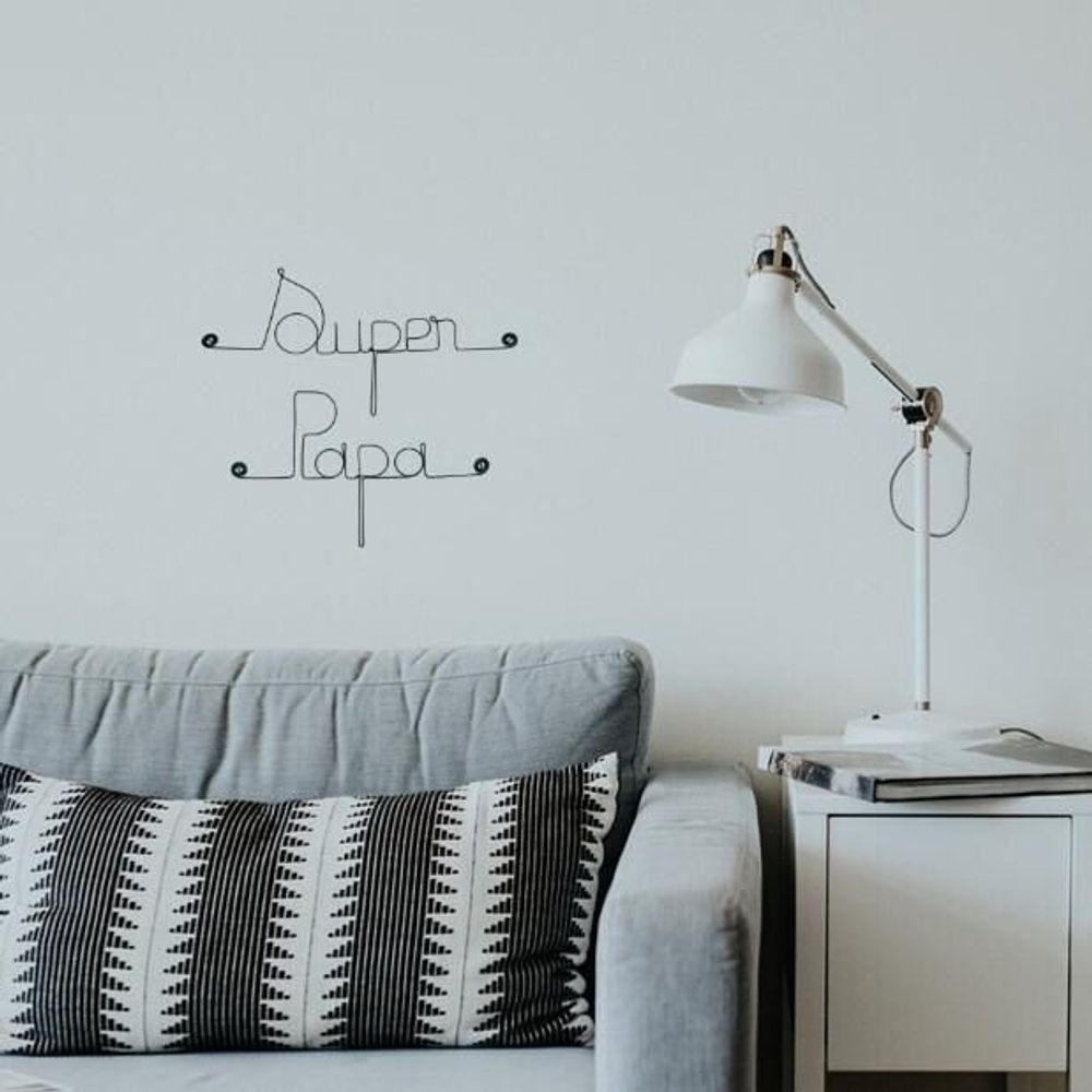 Other wall decoration - Wire Wall Decoration\" Super Dad\ "” - to pin - BIJOUX DE MUR