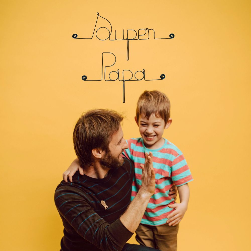 Other wall decoration - Wire Wall Decoration\" Super Dad\ "” - to pin - BIJOUX DE MUR