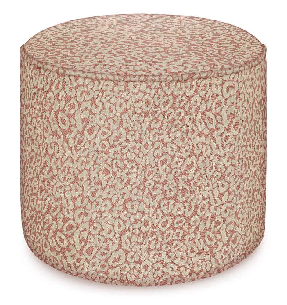 Ottomans - Pouf Maya Rose & Ecru - PALAIS SUSTAINABLE LUXURY