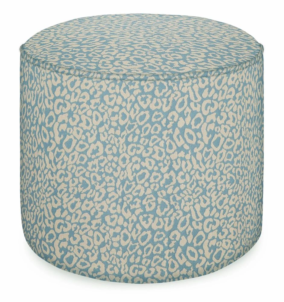 Ottomans - Pouf Maya Ice & Ecru - PALAIS SUSTAINABLE LUXURY
