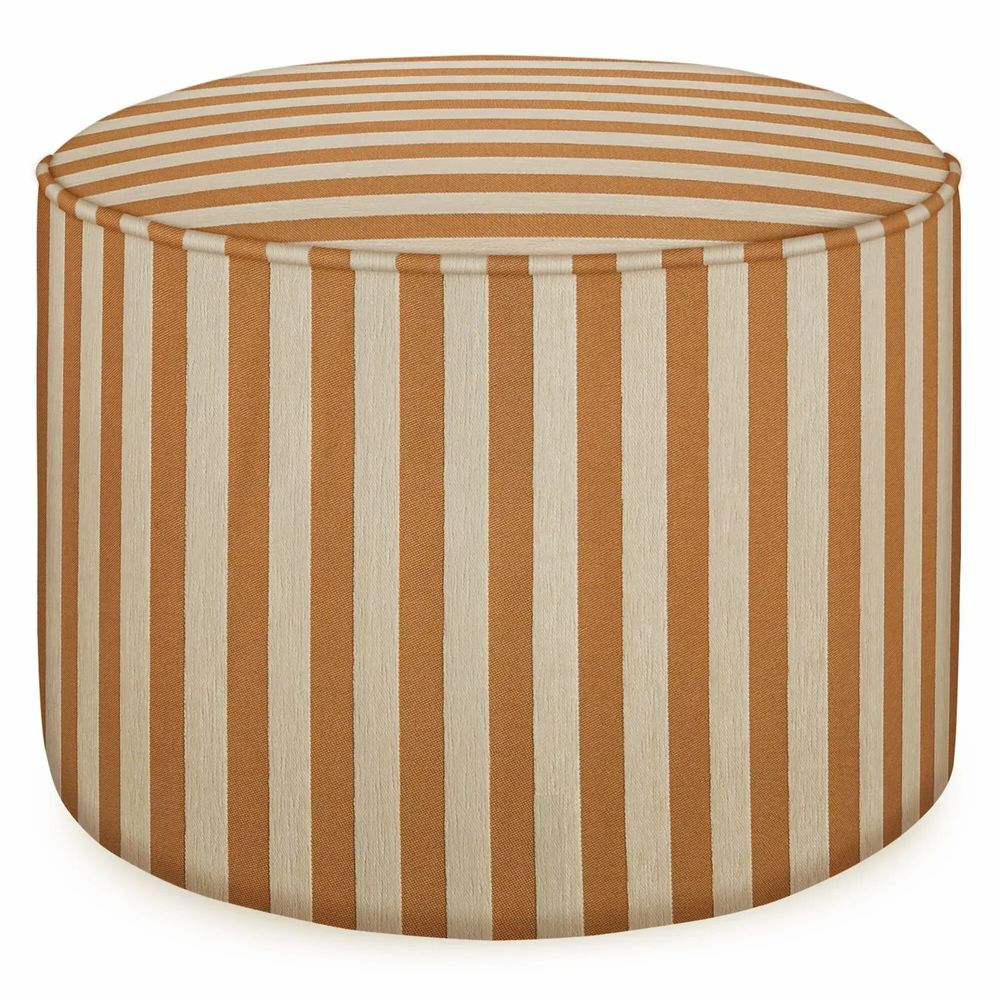 Ottomans - Pouf Jackie Caramel & Ecru - PALAIS SUSTAINABLE LUXURY