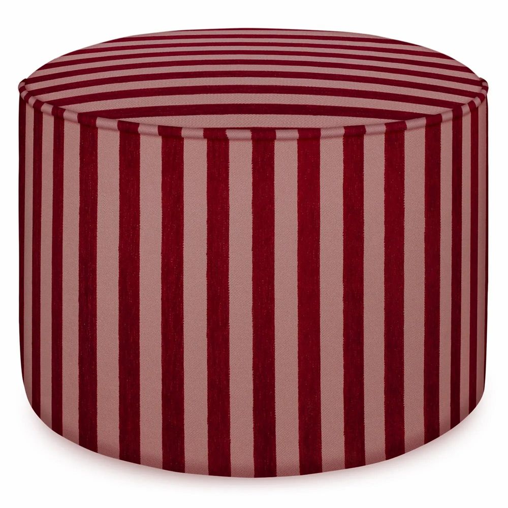 Ottomans - Pouf Jackie Bordeaux & Rose - PALAIS SUSTAINABLE LUXURY