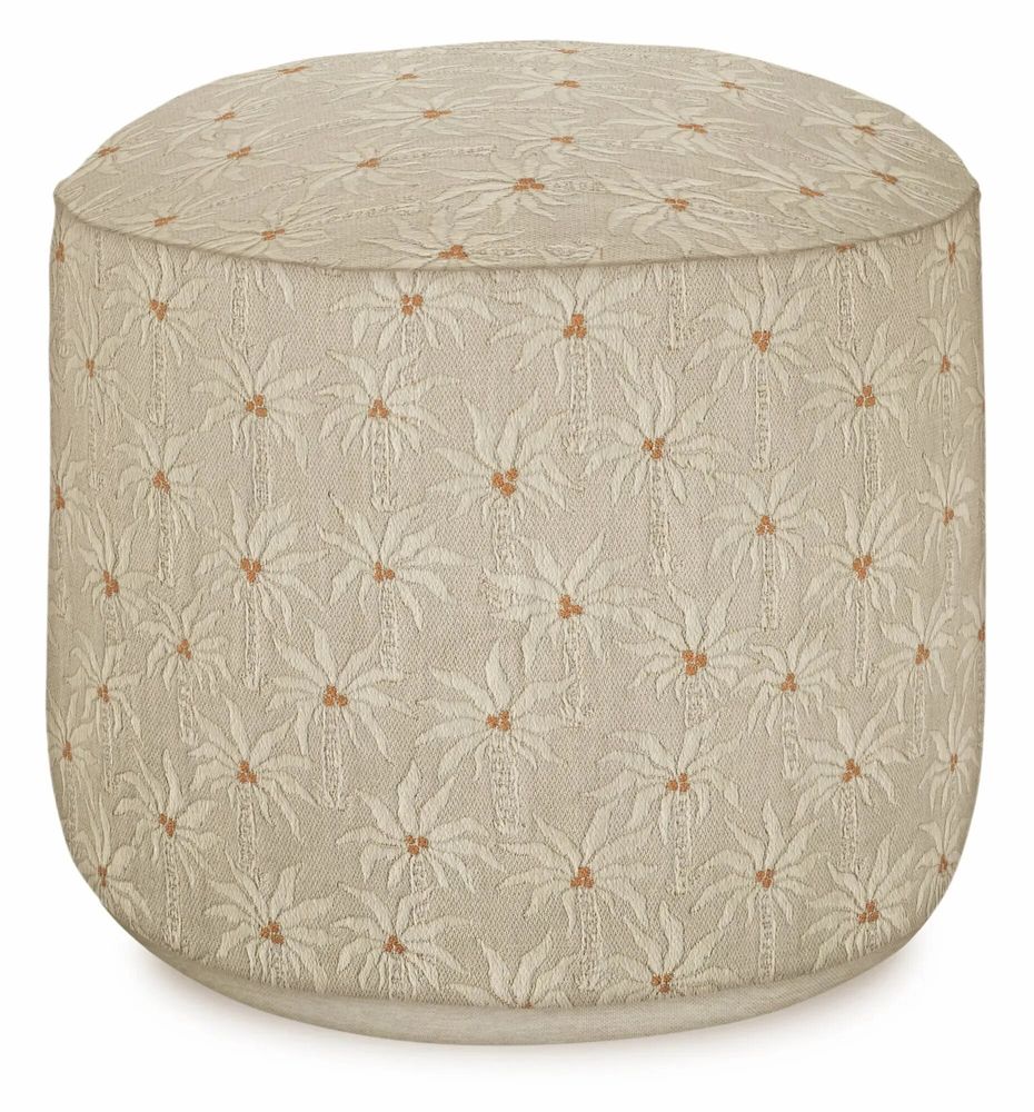 Outdoor decorative accessories - Outdoor pouf Laura Sand & Ecru - PALAIS SUSTAINABLE LUXURY