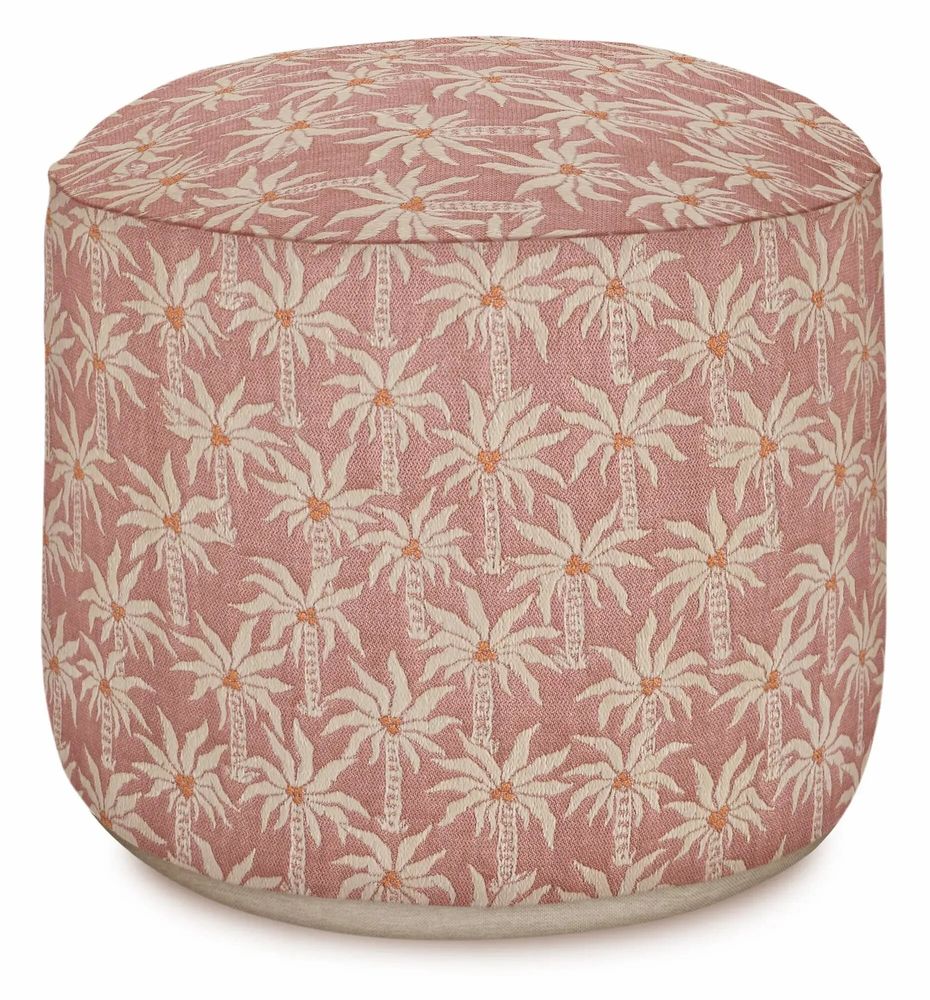 Outdoor decorative accessories - Outdoor pouf Laura Rose & Ecru - PALAIS SUSTAINABLE LUXURY