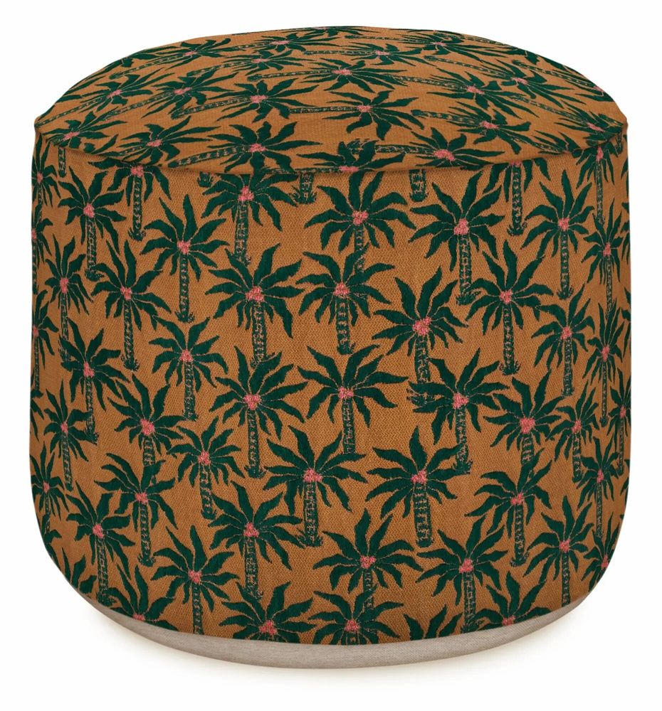 Accessoires de déco extérieure - Pouf d'extérieur Laura Mousse & Caramel - PALAIS SUSTAINABLE LUXURY