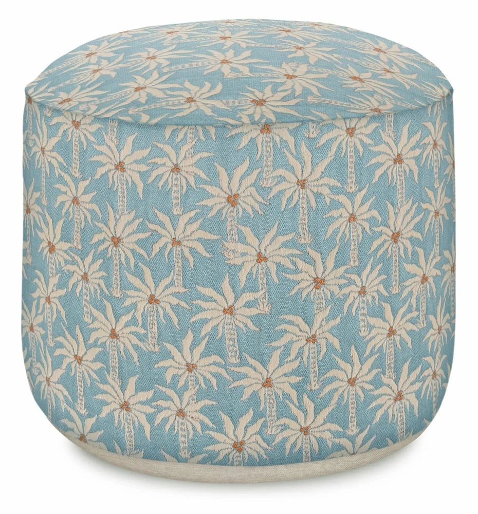 Outdoor decorative accessories - Outdoor Pouf Laura Ice & Ecru - PALAIS SUSTAINABLE LUXURY