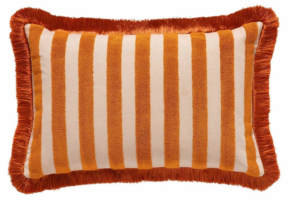 Coussins textile - Coussin Jackie Rouille & Sable - PALAIS SUSTAINABLE LUXURY