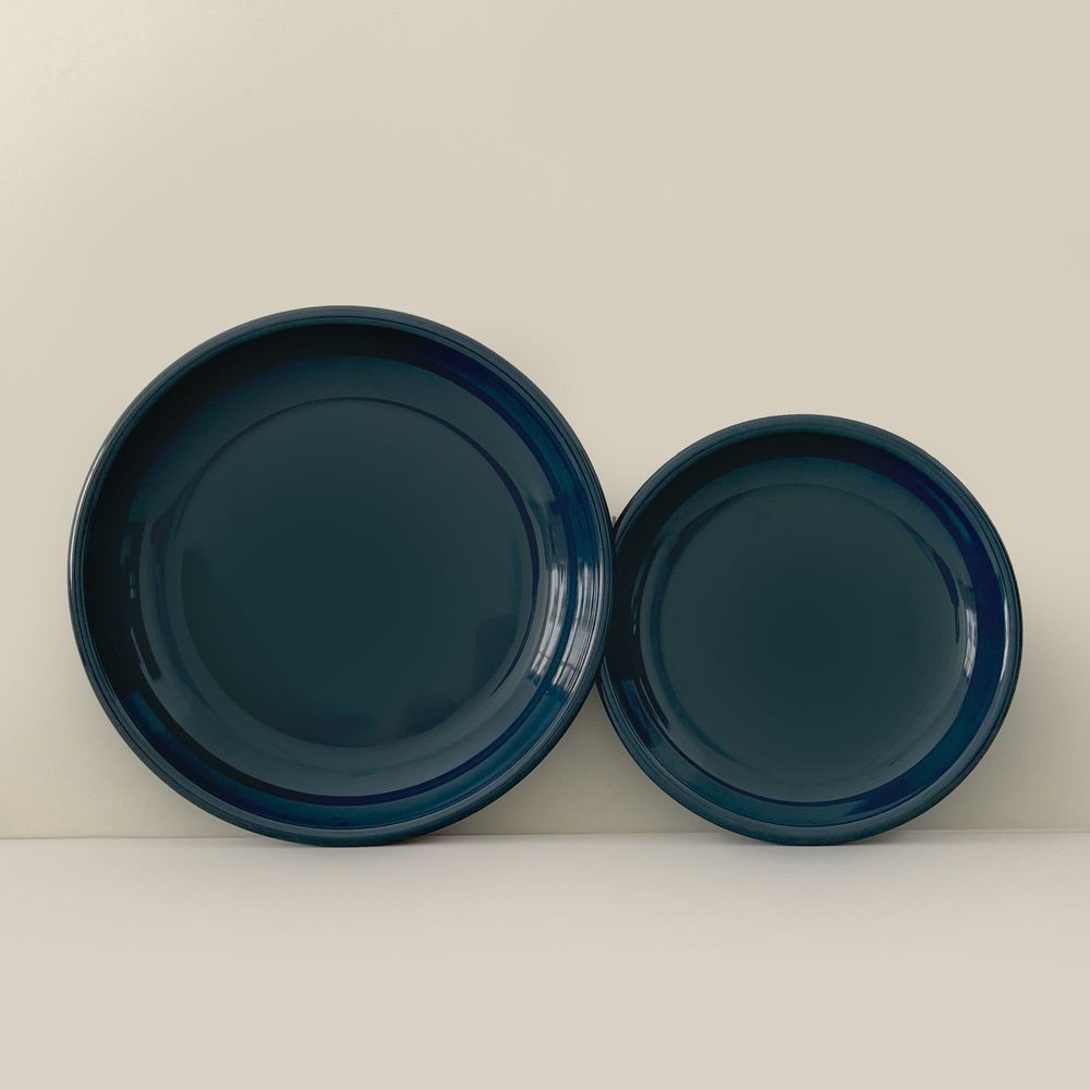 Assiettes de réception - Assiette émaillée 26cm – Blue Abyss - EKOBO