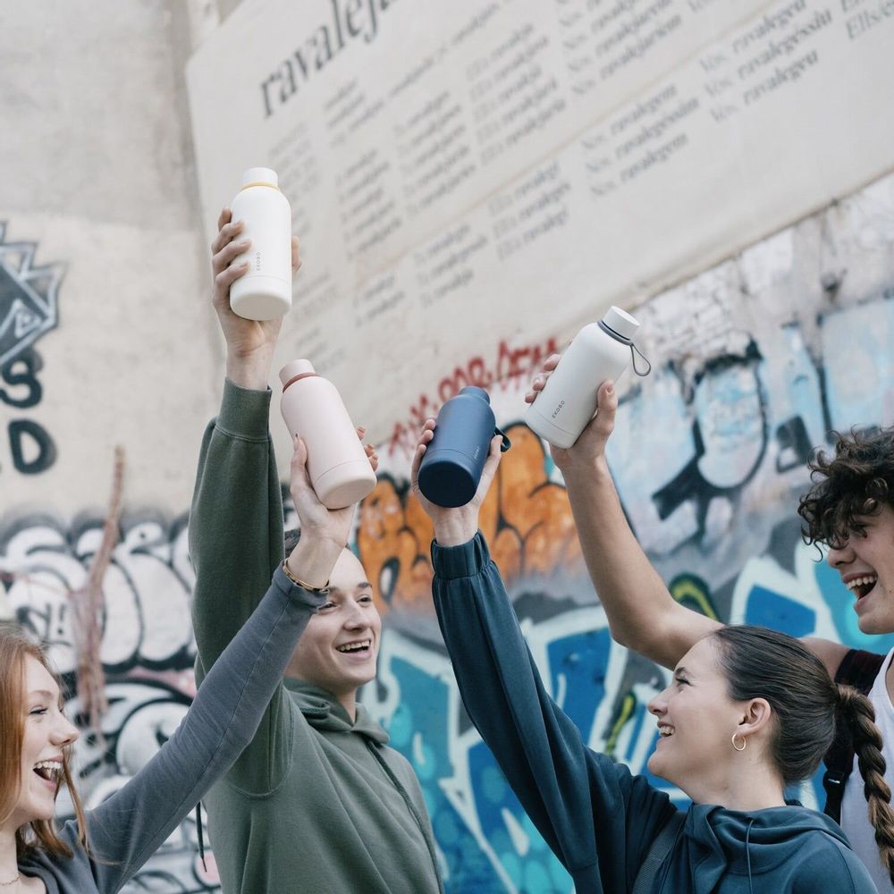 Carafes - Insulated Reusable Bottle 500ml - Ivory - EKOBO