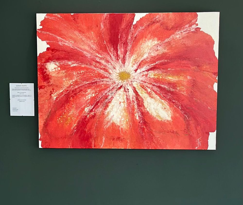 Tableaux - Peinture acrylique sur toile "Coquelicot rouge" - TURIK&ART (KSENIIA TURIK)