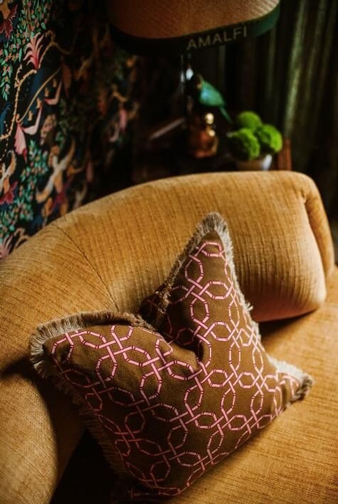 Fabric cushions - Cushion Harper Spice & Pink - PALAIS SUSTAINABLE LUXURY