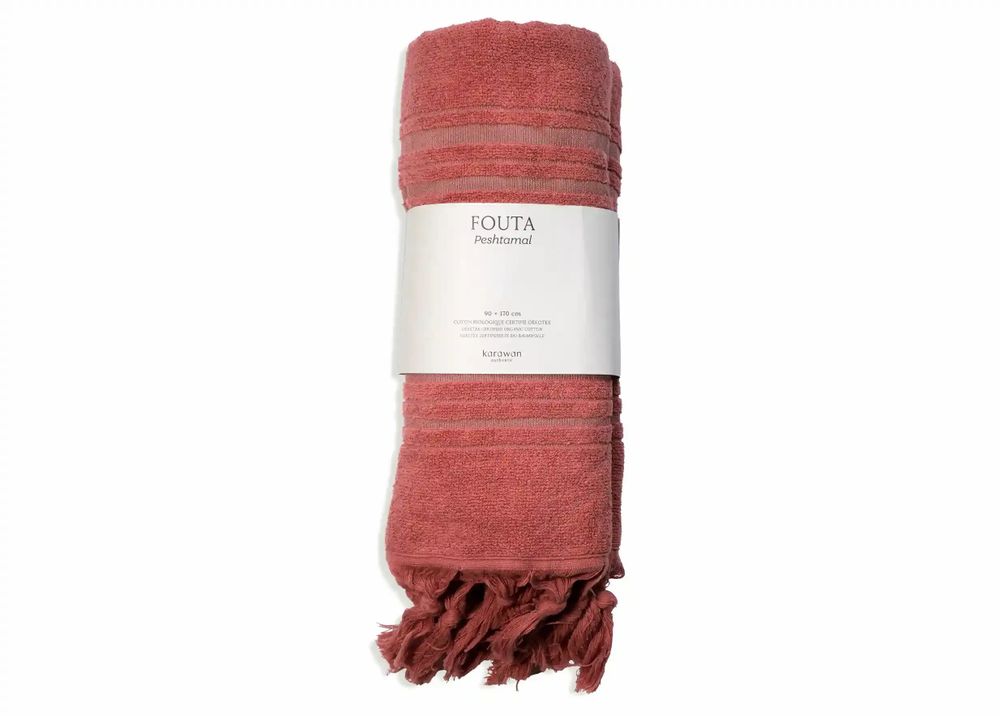 Serviettes de bain - FOUTA EN COTON BIOLOGIQUE - Collection DOLCE - Couleur JASPE - KARAWAN AUTHENTIC