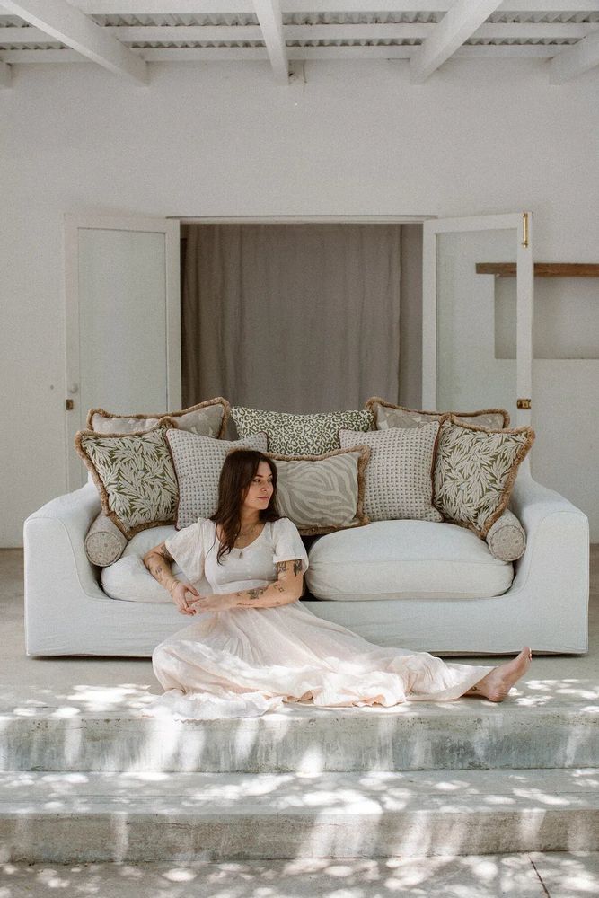 Garden textiles - Cushion Yoko Olive - PALAIS SUSTAINABLE LUXURY