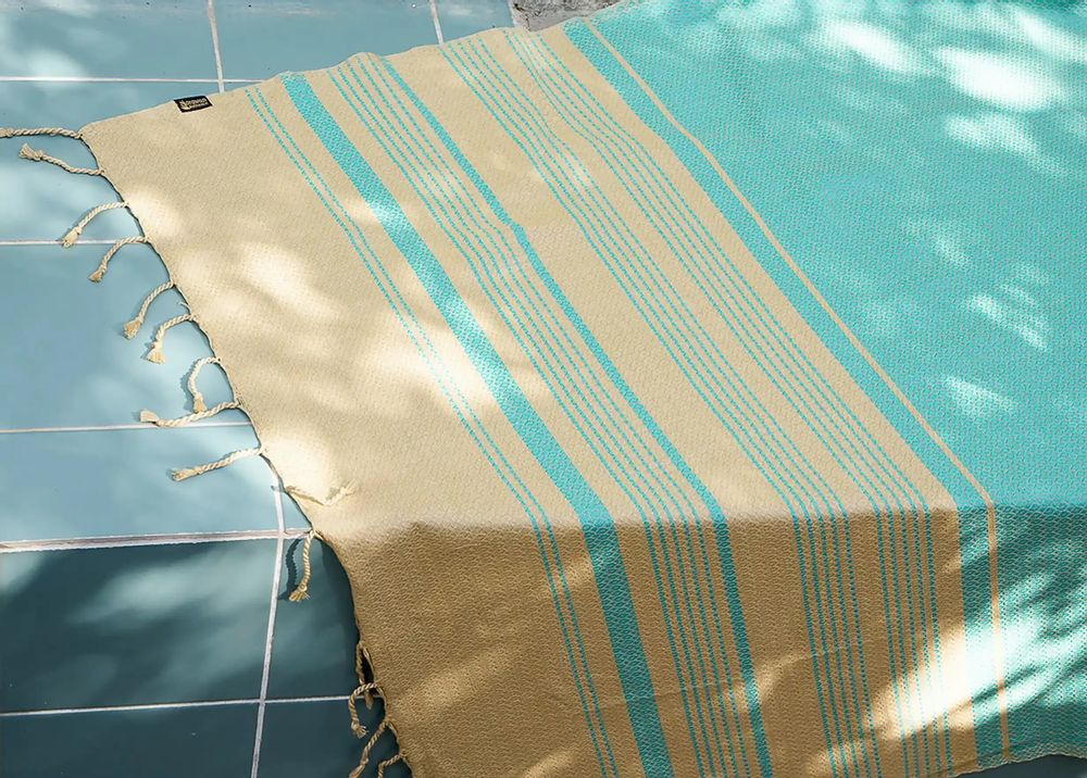 Bath towels - ORGANIC COTTON TOWEL - SAND Collection - AQUASKY Color - KARAWAN AUTHENTIC
