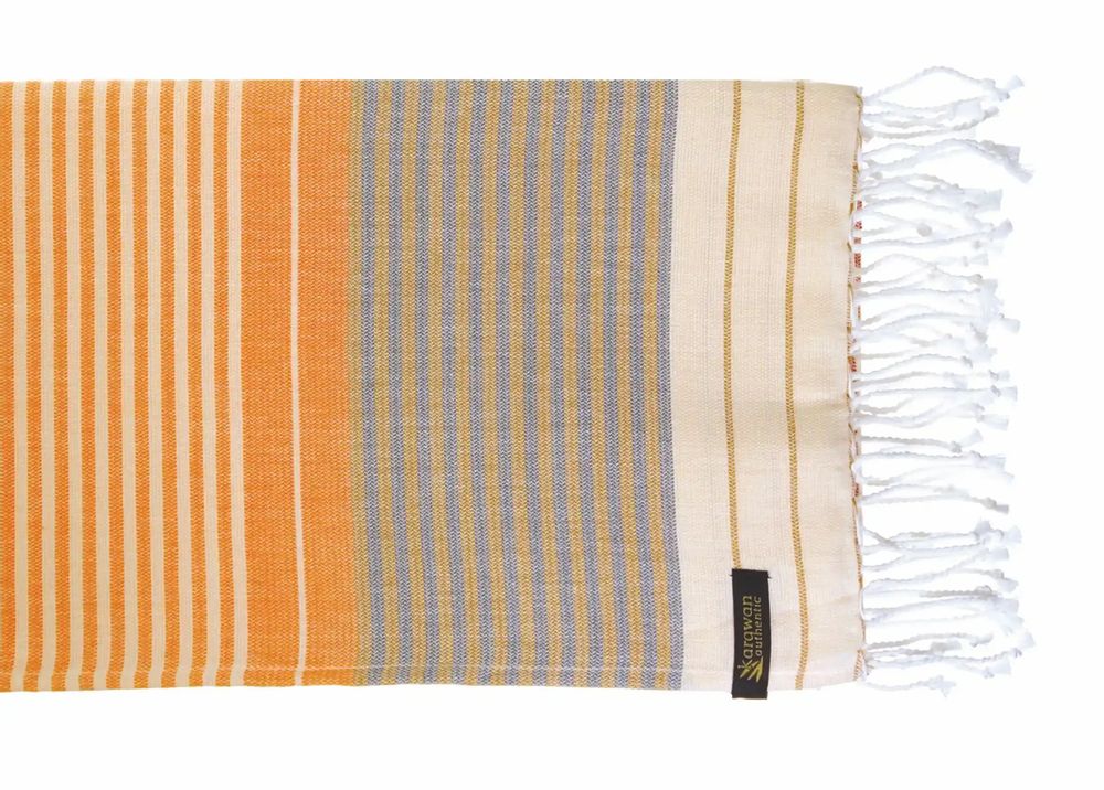 Bath towels - ORGANIC COTTON TOWEL - SUD Collection - INDIA GOLD Color - KARAWAN AUTHENTIC