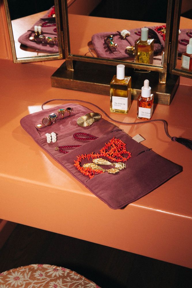 Sacs et cabas - Pochette à bijoux Laura Cannelle & Orchidée - PALAIS SUSTAINABLE LUXURY