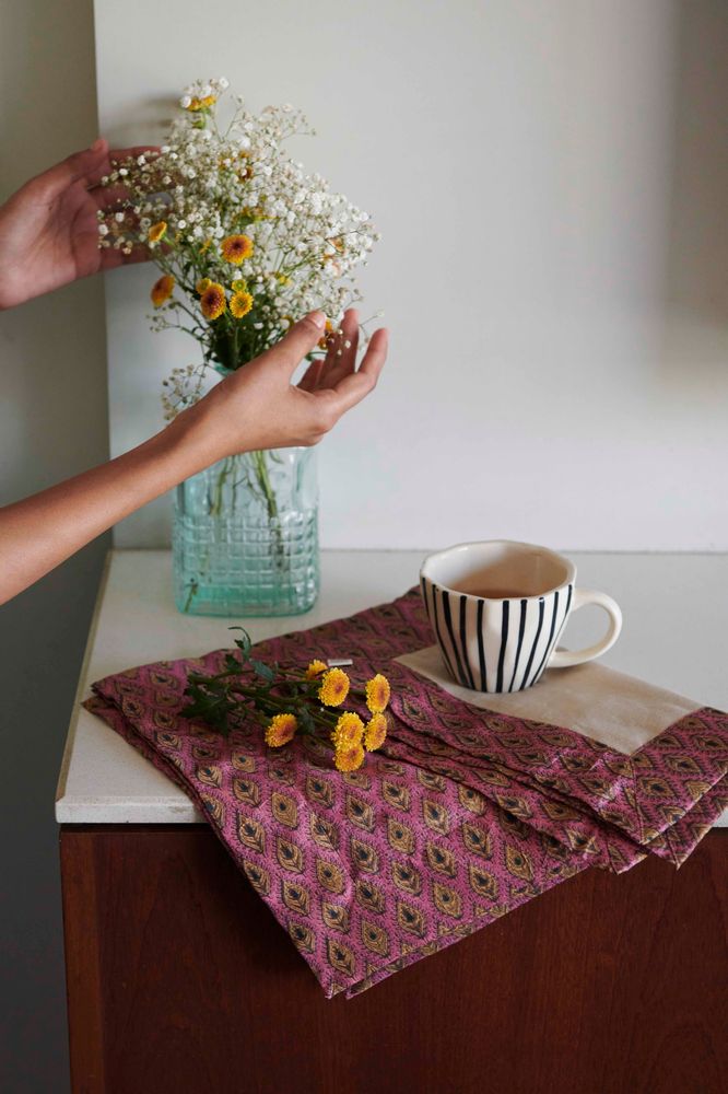 Table mat - Upcycled placemats for home dining table settings - I WAS A SARI