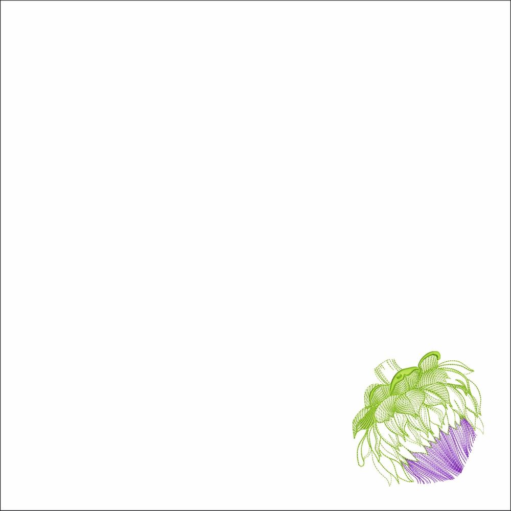 Table linen - Set of 4 embroidered napkins. Collection ARTICHOKE - ARTIPARIS