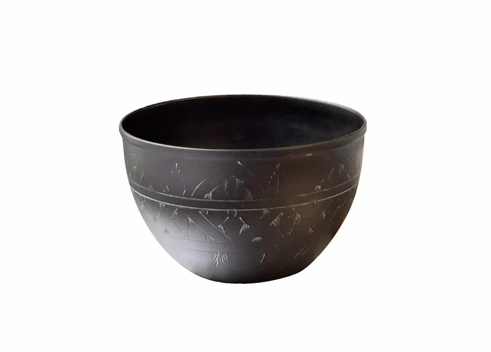 Objets de décoration - BOL EN LAITON NOIR GRAVÉ 'ARABESK' - KARAWAN AUTHENTIC