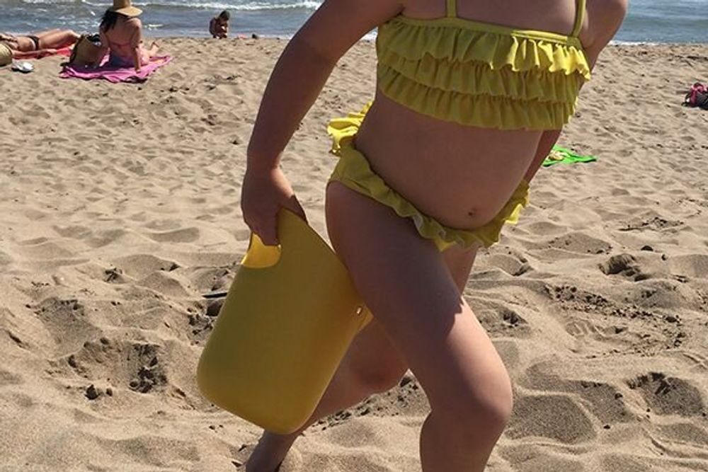 Children's games - Kids Sand Bucket - Lemon - EKOBO