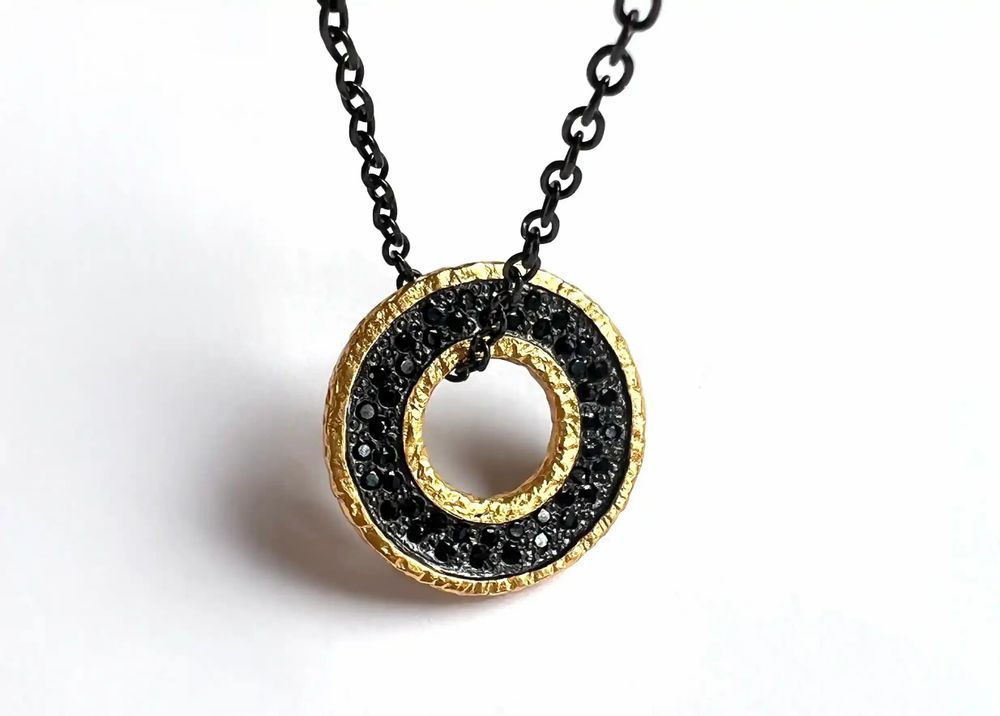 Bijoux - COLLIER PENDENTIF AVEC CHAÎNE 'NUIT DES TEMPS' - COLLECTION ARKEOS - KARAWAN AUTHENTIC