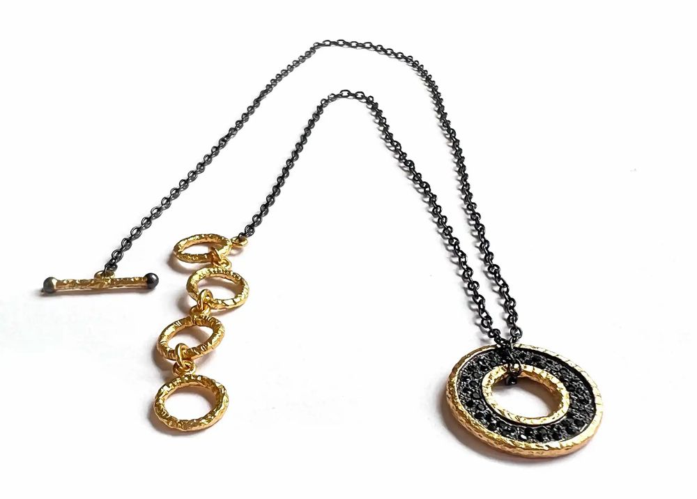 Bijoux - COLLIER PENDENTIF AVEC CHAÎNE 'NUIT DES TEMPS' - COLLECTION ARKEOS - KARAWAN AUTHENTIC