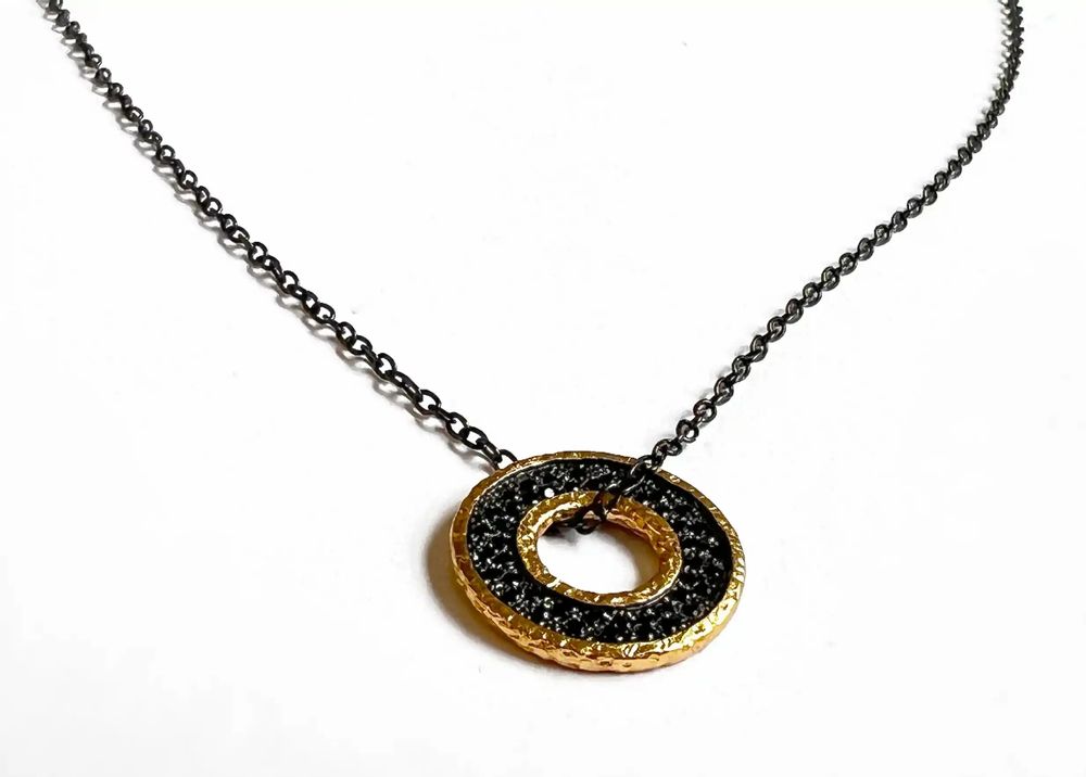 Bijoux - COLLIER PENDENTIF AVEC CHAÎNE 'NUIT DES TEMPS' - COLLECTION ARKEOS - KARAWAN AUTHENTIC