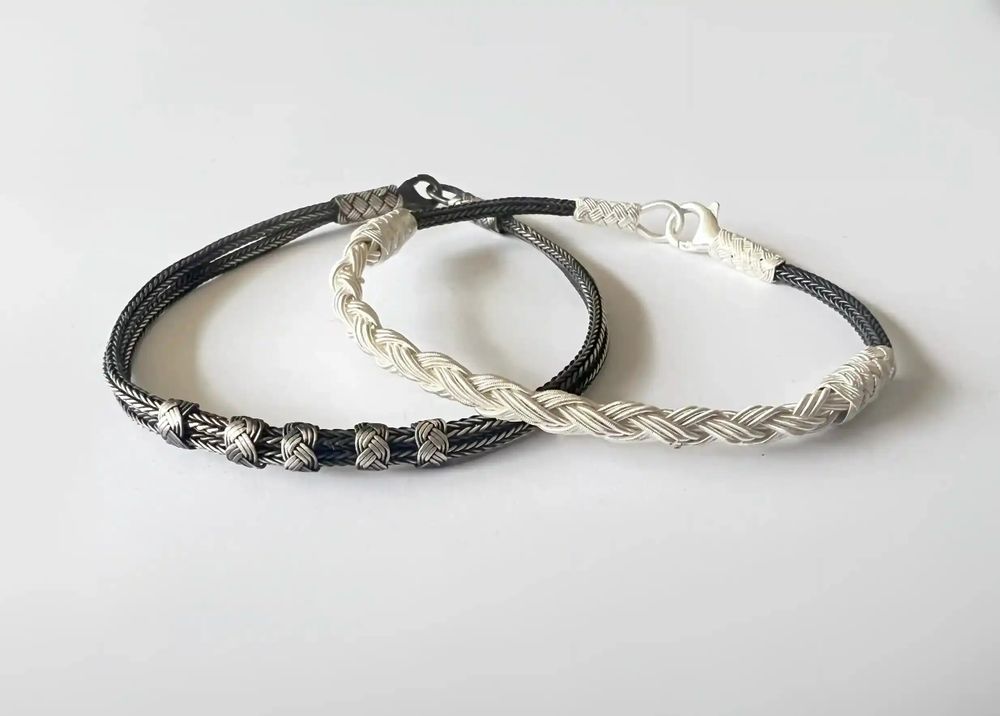 Bracelets - BRACELET TRESSE - ARGENT - FAIT MAIN - HOMME&FEMME Proposé en 2 tailles 18cm et 20cm. - KARAWAN AUTHENTIC