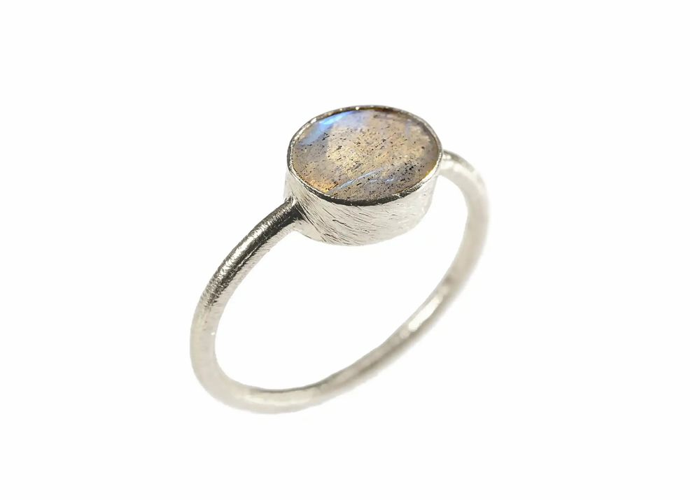 Bijoux - BAGUE "DROP" ARGENT 925 LABRADORITE - KARAWAN AUTHENTIC