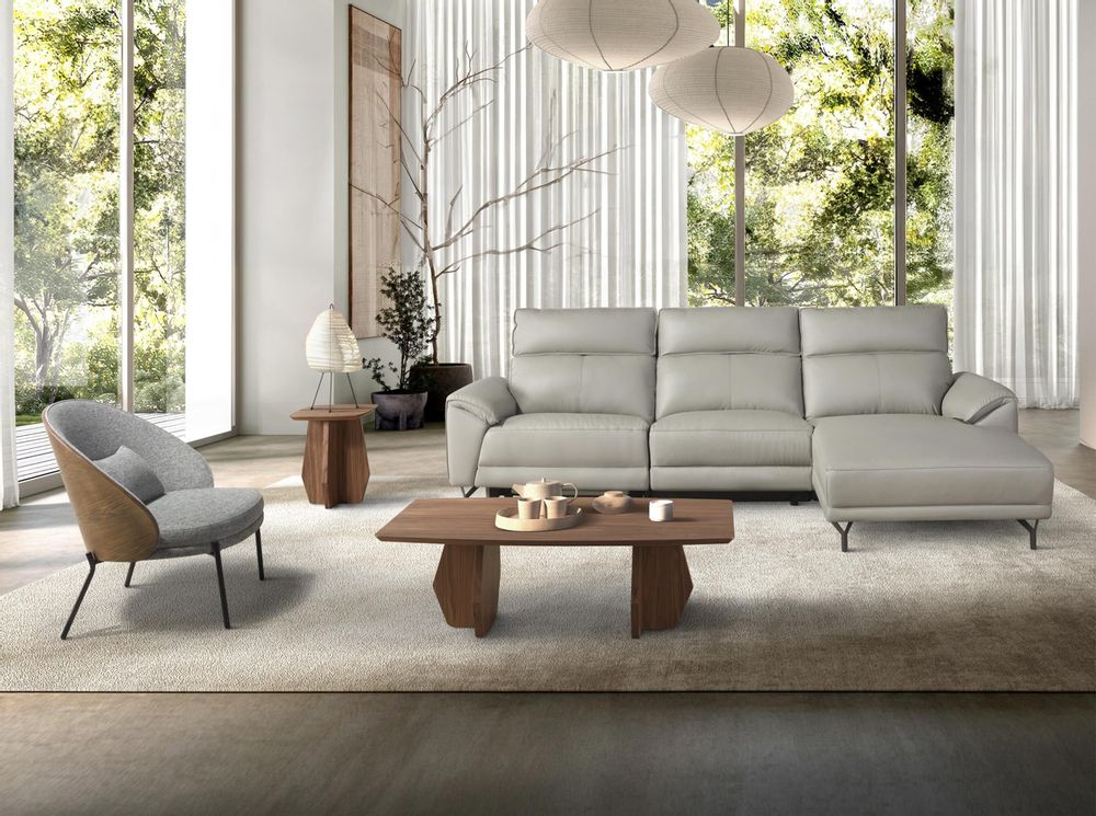 Coffee tables - Oval walnut barrel coffee table - ANGEL CERDÁ