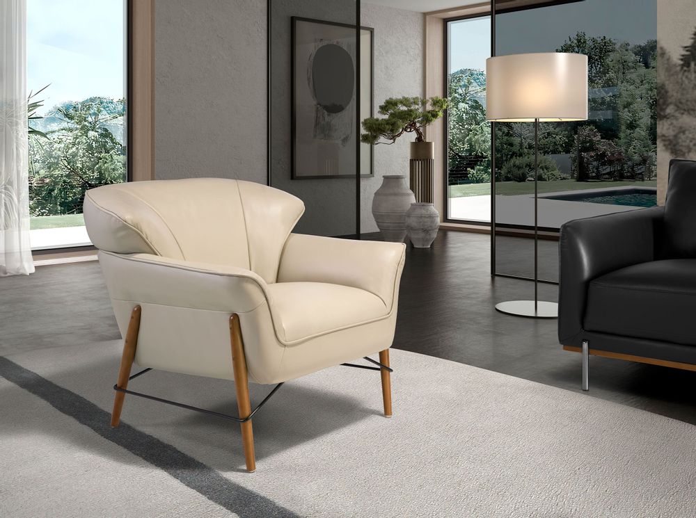 Fauteuils - Fauteuil en cuir sable - ANGEL CERDÁ