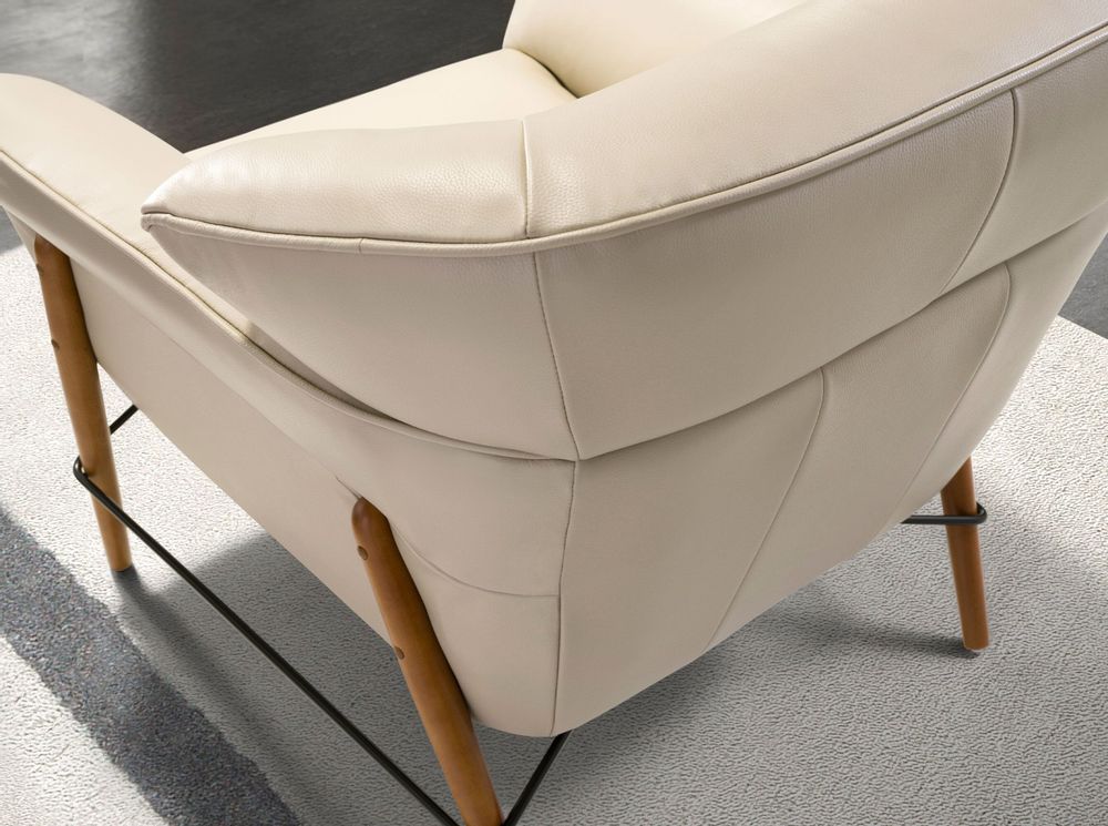 Fauteuils - Fauteuil en cuir sable - ANGEL CERDÁ