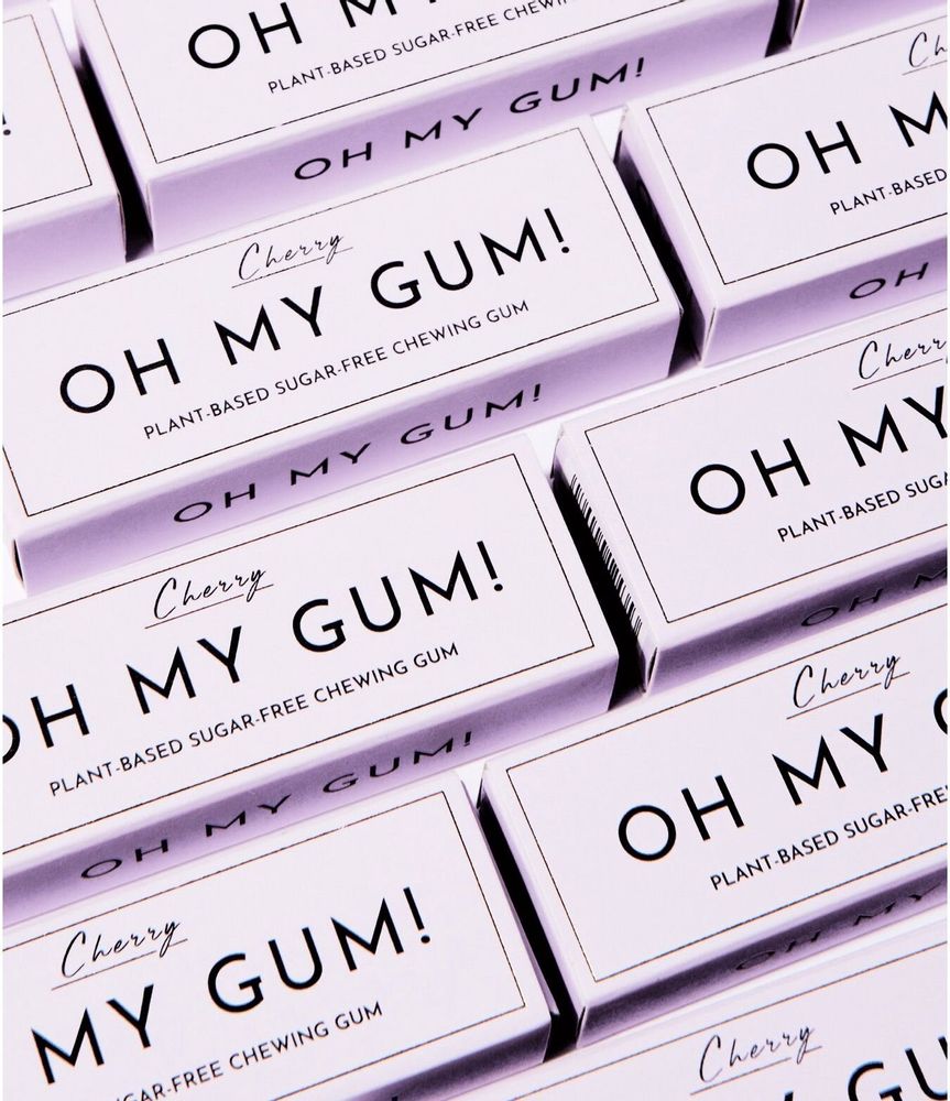 Confiserie - OH MY GUM ! Chewing gum à la cerise - 12 paquets - OH MY GUM !