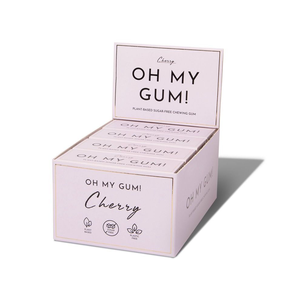 Confiserie - OH MY GUM ! Chewing gum à la cerise - 12 paquets - OH MY GUM !