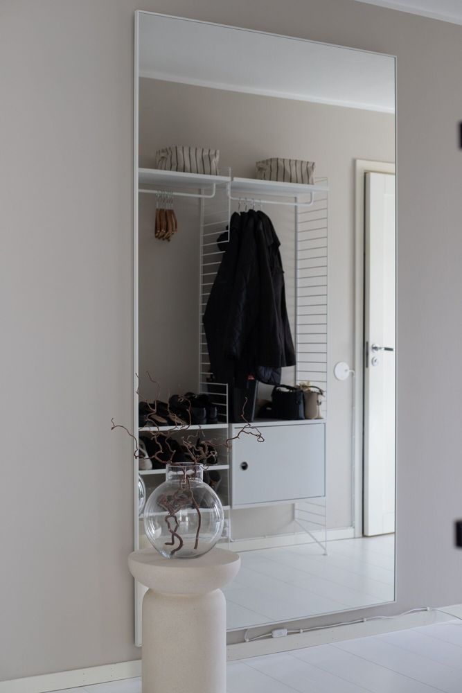 Mirrors - Extra Large Full Length Mirror With White Frame (110x210cm) - SCANDINAVIAN GLASSFACTORY