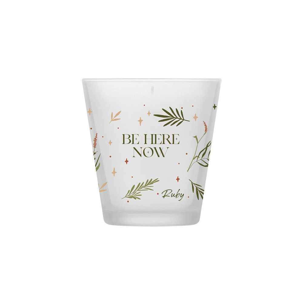 Candles - Energy of Nature Green - 130g Sandalwood Scented Candle - RUBY
