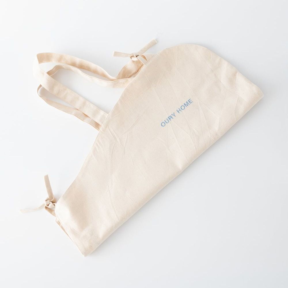 Sacs et cabas - Sac à fleurs — coton biologique avec broderie bleue - OURY HOME
