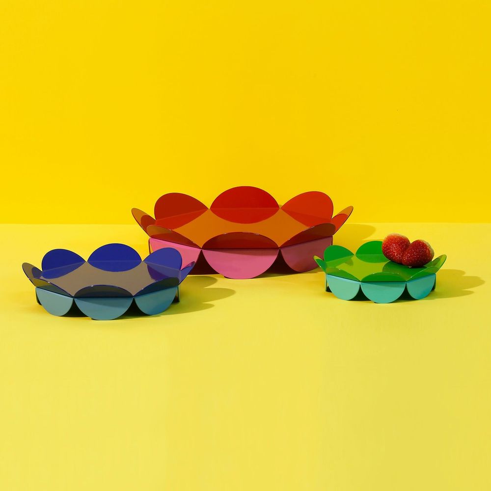 Plats et saladiers - Présentoir Fleur L – Centre de table sculptural en métal - ISUWA