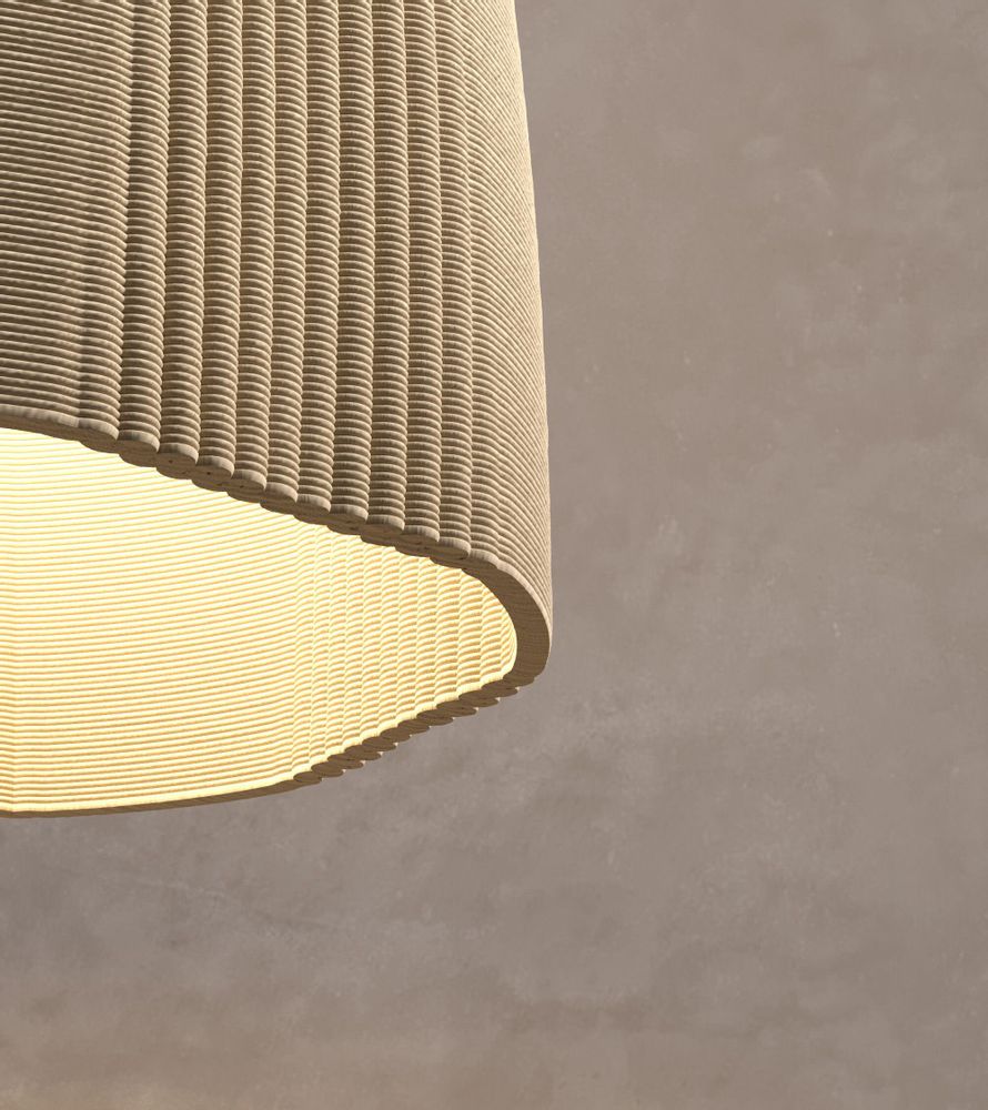 Hanging lights - WHALEBONE - 3D printed ceramic hanging lamp - KERAMIK