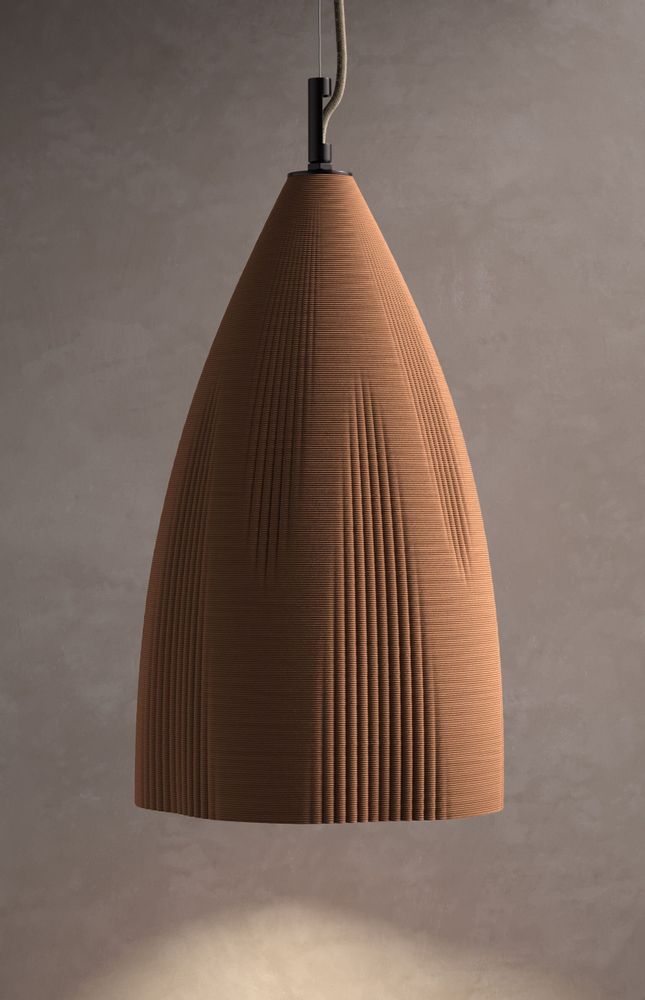 Hanging lights - WHALEBONE - 3D printed ceramic hanging lamp - KERAMIK