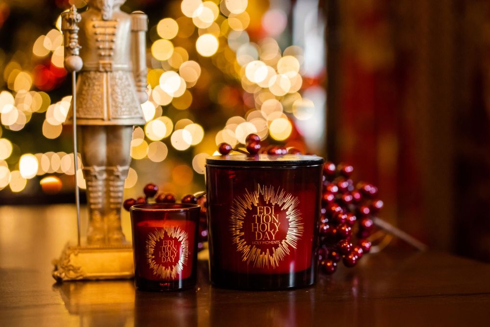 Bougies - Bougie de Noël en cire de soja parfumée faite à la main avec couvercle - EDITION FRAGRANCES