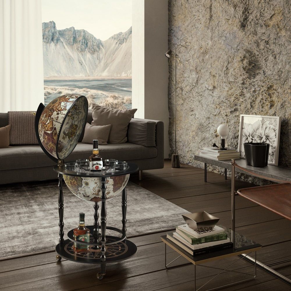 Chariots pour restaurants - Zoffoli Bar Globe Vulcano d.42cm - ZOFFOLI MAPPAMONDI