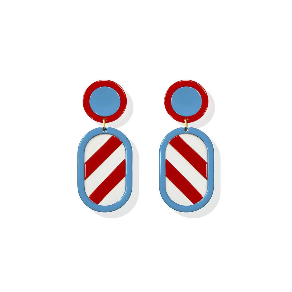 Bijoux - Boucles d’oreilles géométriques – Formes ludiques en couleur - ISUWA