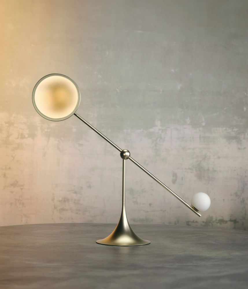 Desk lamps - Ovo Desk Lamp Matte Gold - LUMIO