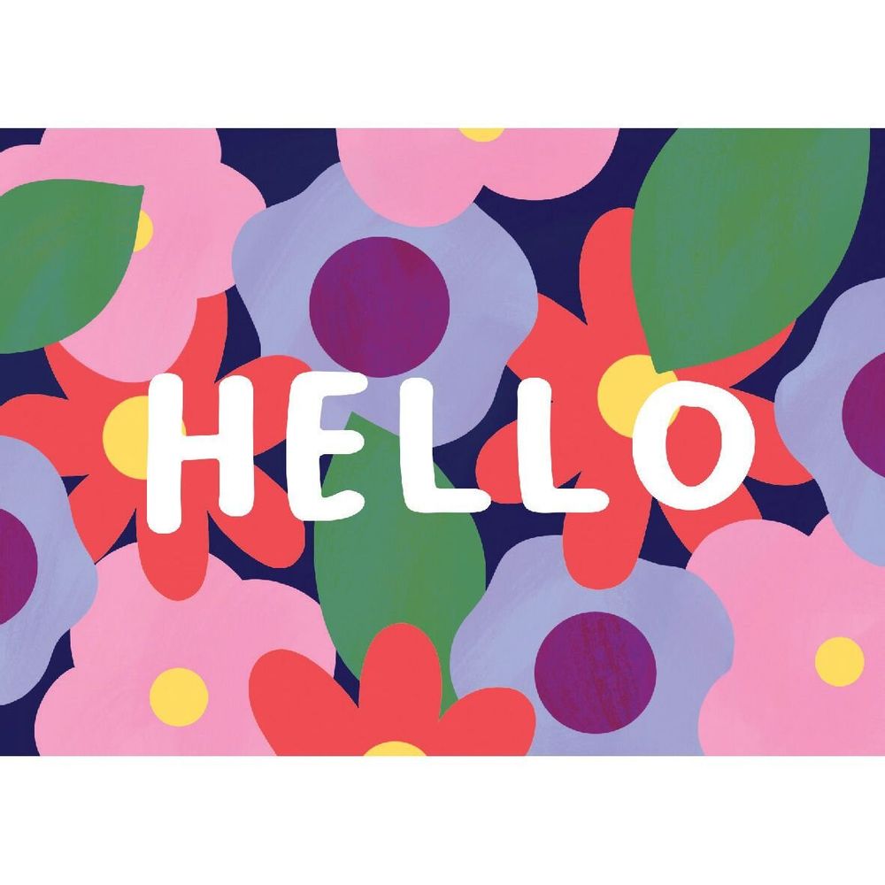 Gifts - Postal Canvas - Hello Flowers - CANEVAS FATAL