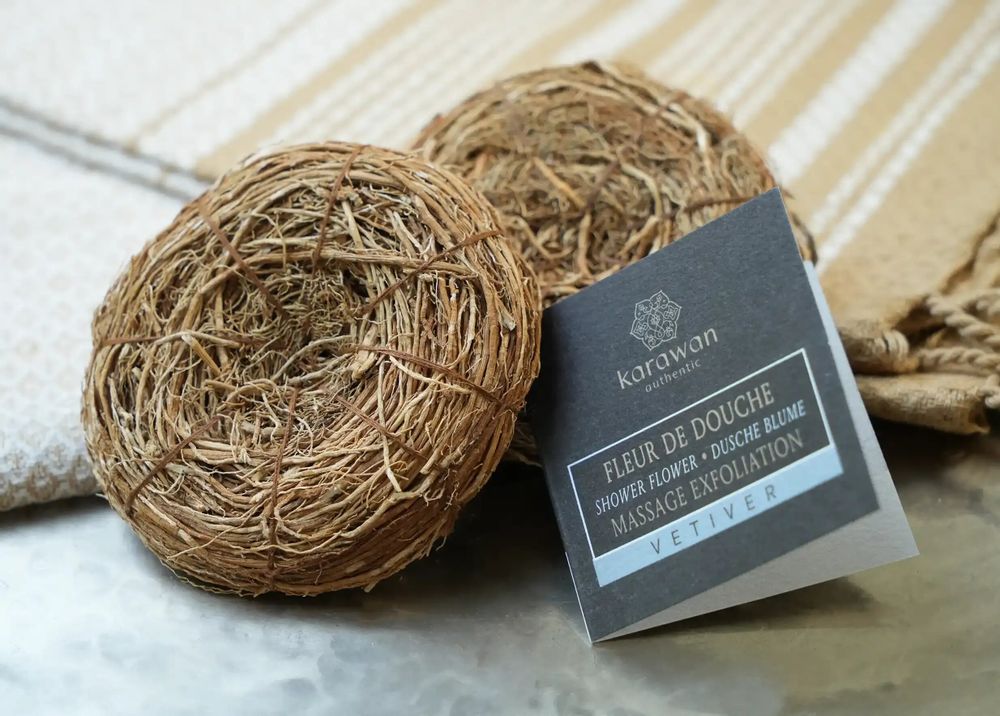 Cosmétiques - FLEUR DE DOUCHE - VETIVER - LOT DE 6 - KARAWAN AUTHENTIC