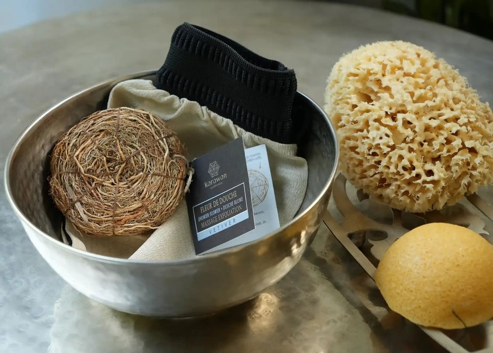 Cosmétiques - FLEUR DE DOUCHE - VETIVER - LOT DE 6 - KARAWAN AUTHENTIC