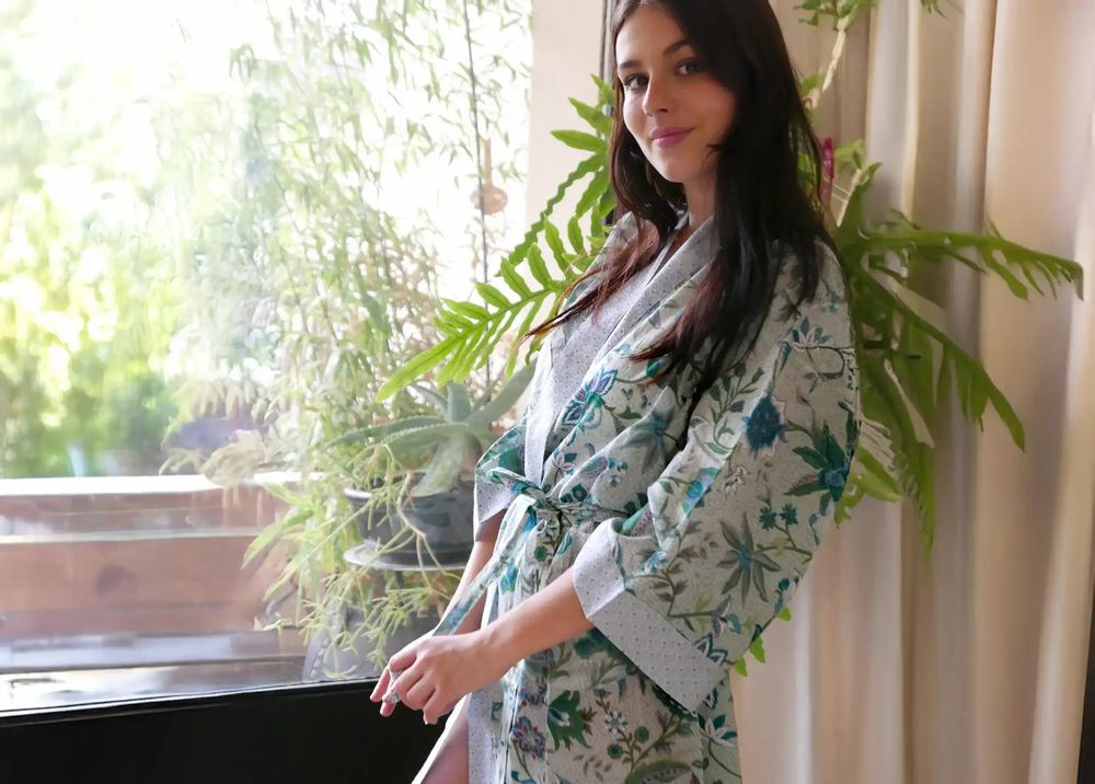 Apparel - KIMONO BLUE GARDEN - KARAWAN AUTHENTIC