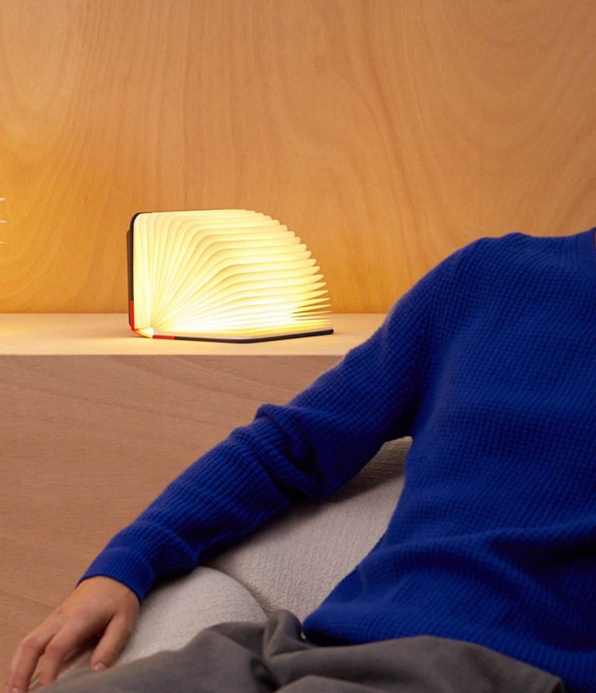 Lampes sans fil - Lampe Lito Mini Book jaune/bleu marine - LUMIO