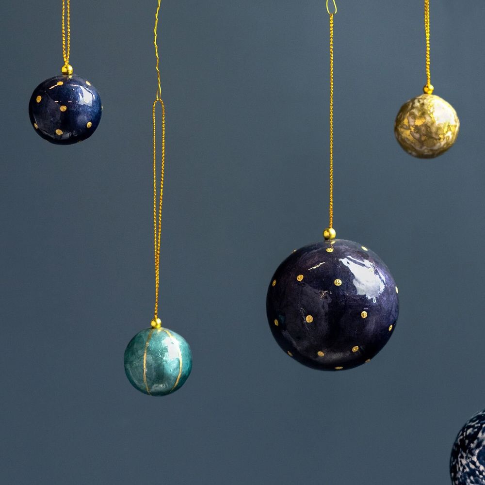 Autres décorations de Noël - Boules de Noël à pois - KINTA